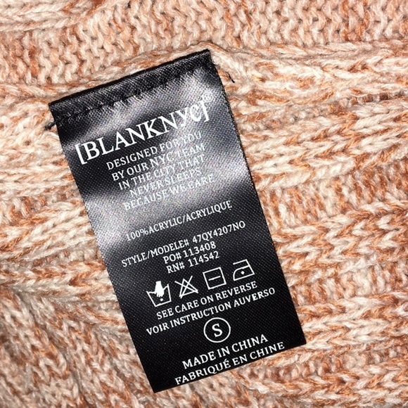 Blank NYC Heather Ribbed Crew Neck Sweater S NWT - Picture 5 of 5